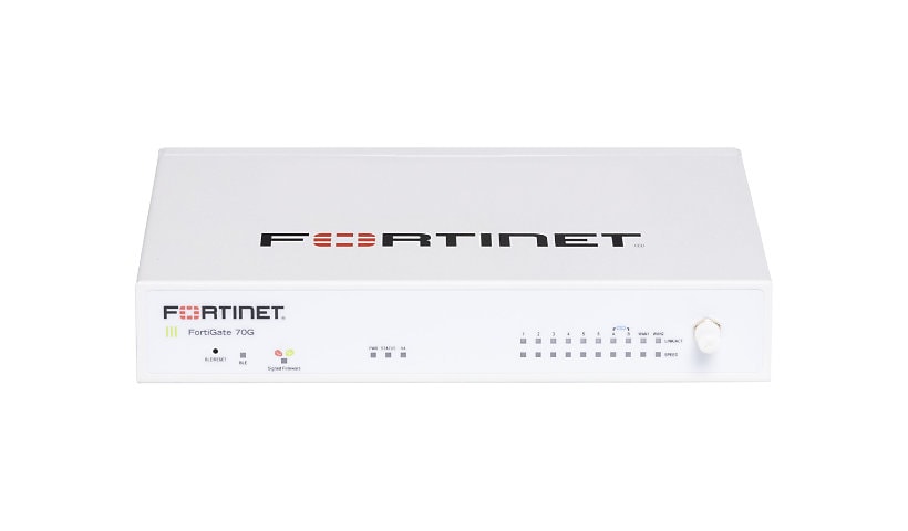Fortinet FortiGate 70G - security appliance - with 1 year FortiCare Premium Support + 1 year FortiGuard Unified Threat