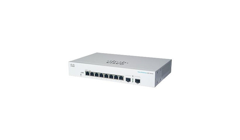 Cisco Business 220 8-Ports 10/100/1000 + 2 x Gigabit SFP Uplink Layer 2 Managed Rack-Mountable Network Switch