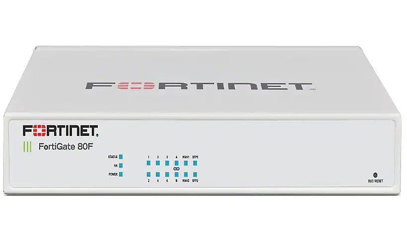 Fortinet FortiGate 80F - POE - security appliance - with 1 year 24x7 FortiCare Support + 1 year FortiGuard Unified Threat - Tech - Hardware - storeFortinetFG - 80F - POE - BDL - 950 - 12Fortinet FortiGate 80F - POE - security appliance - with 1 year 24x7 FortiCare Support + 1 year FortiGuard Unified Threat